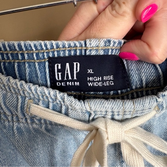 GAP High Rise Wide Leg Stretch Waist Jeans - Picture 7 of 10